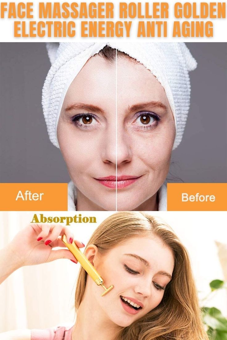 24K Gold Energy Beauty Bar Electric Facial Massage Roller