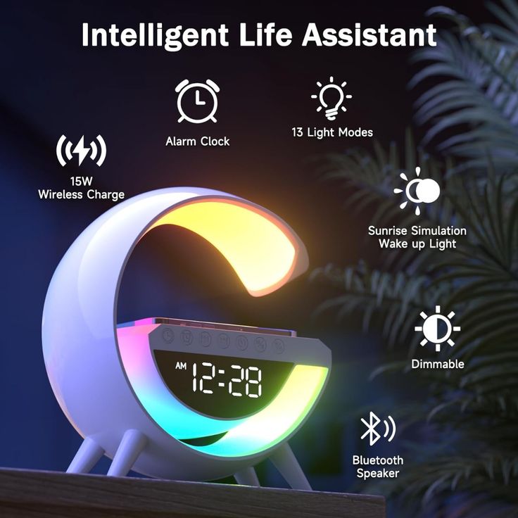 G-Shape LED Wireless Charging Speaker Lamp|SAVE -530₹