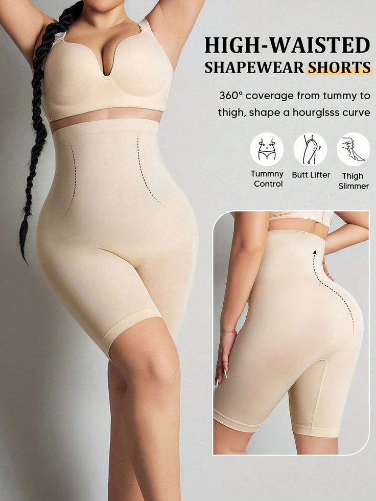 4-in-1 Shaper - Quick Slim Shape Wear Tummy, Back, Thighs, Hips - Black/Efffective Seamless Tummy Tucker(Get 2 In 1 Price)
