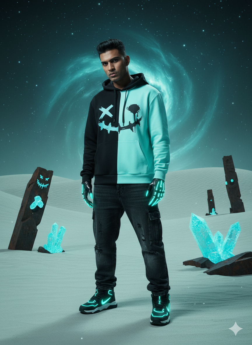 Cotton Printed Full Sleeves Mens Hoodie