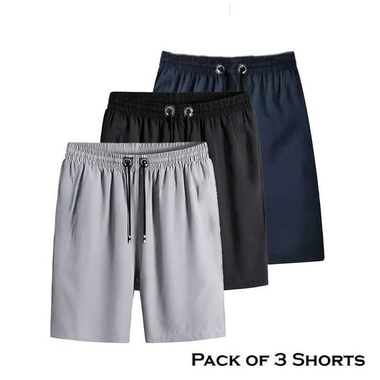 Combo of 3 Men's Stretchable Cotton Shorts|BUY NOW GET ONE FREE (40%Off)